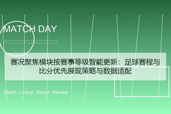 赛况聚焦模块按赛事等级智能更新：足球赛程与比分优先展现策略与数据适配